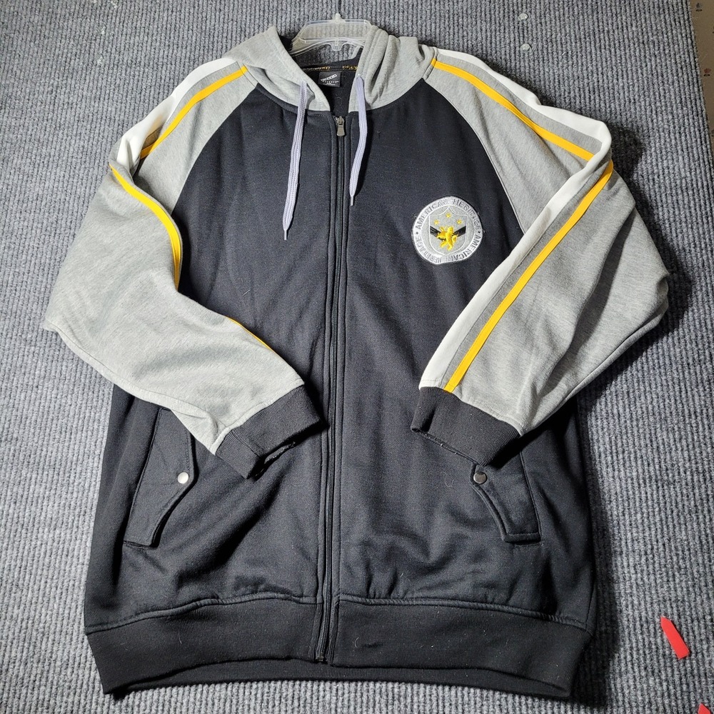 American Heritage Decoded Hoodie Mens‎ XXL Black Full Zip Hoodie
